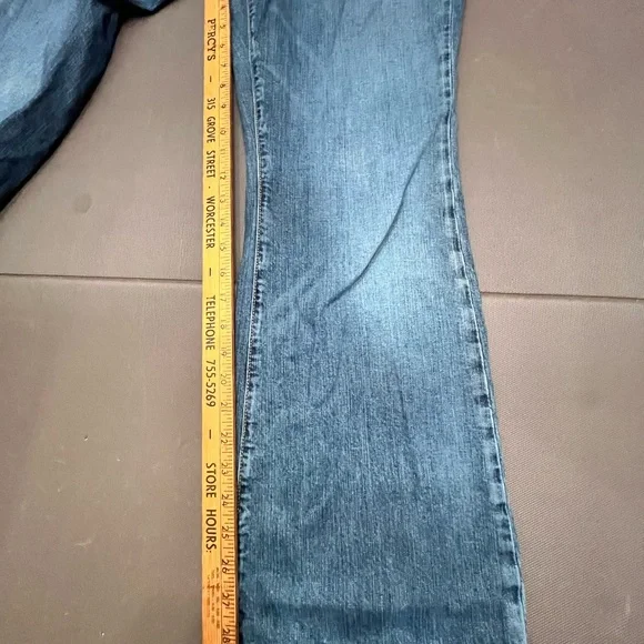 Gap 1969 Sz 12 Long & Lean Flare Jeans Stretch Women's 30" Inseam Y2K Wide Leg - Picture 6 of 11